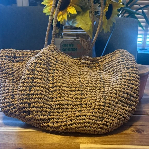Hearth & Hand Natural Woven Tote Bag - Picture 2 of 6